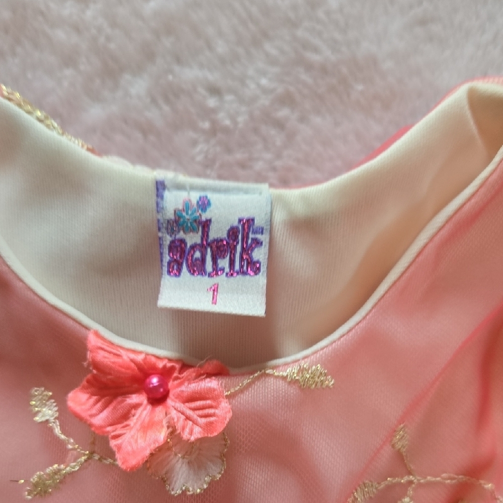 ADRICK NWT Sz1 EIGHT LAYERS BEADS Embroidery DETAILS LAYERS PUFF PHOTO OPSBABY!! - Picture 7 of 13